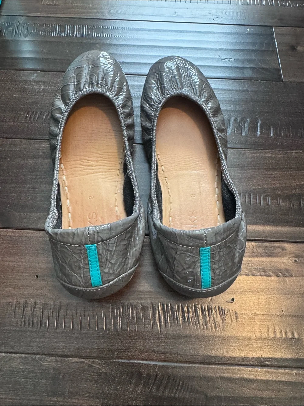 Tieks Slate Gray Croc Ballet Flats